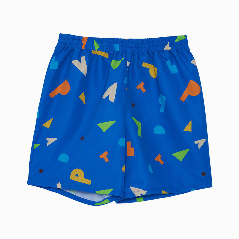 Man's Colorful Letter Printed Swim Shorts