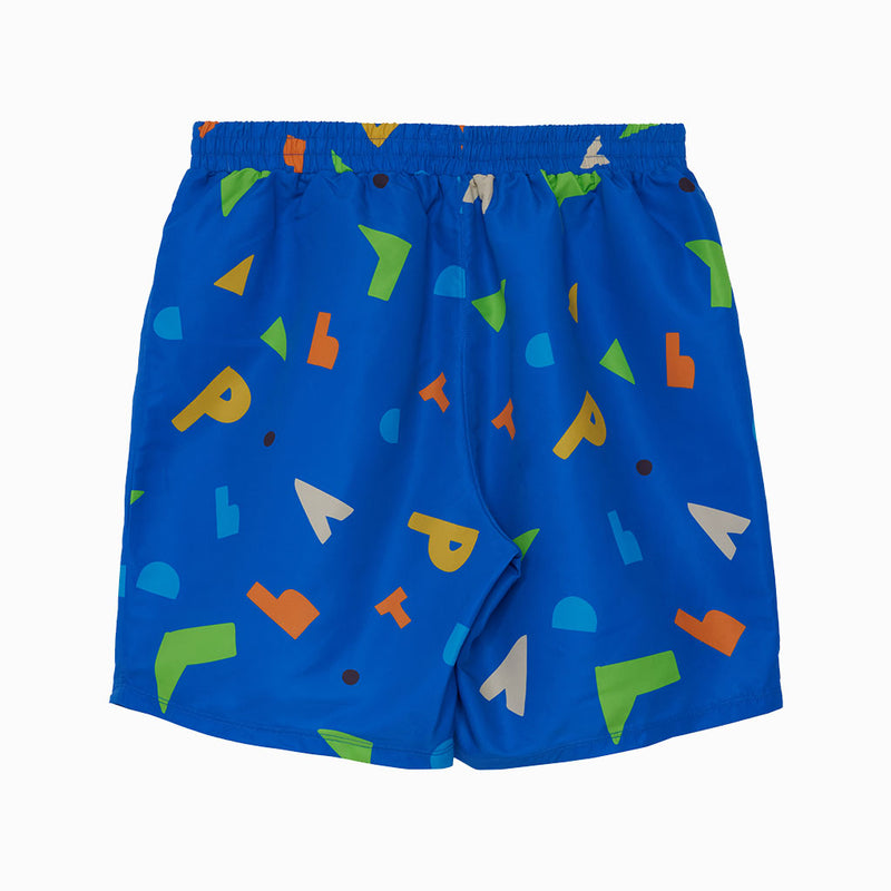 Man's Colorful Letter Printed Swim Shorts