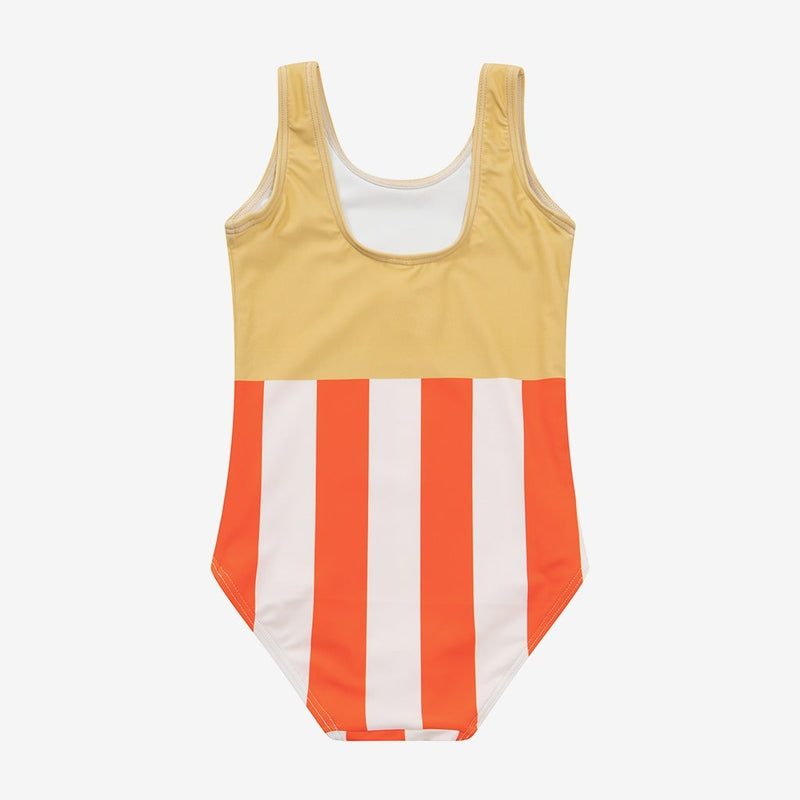 Color Block Striped One-Piece Swimsuit