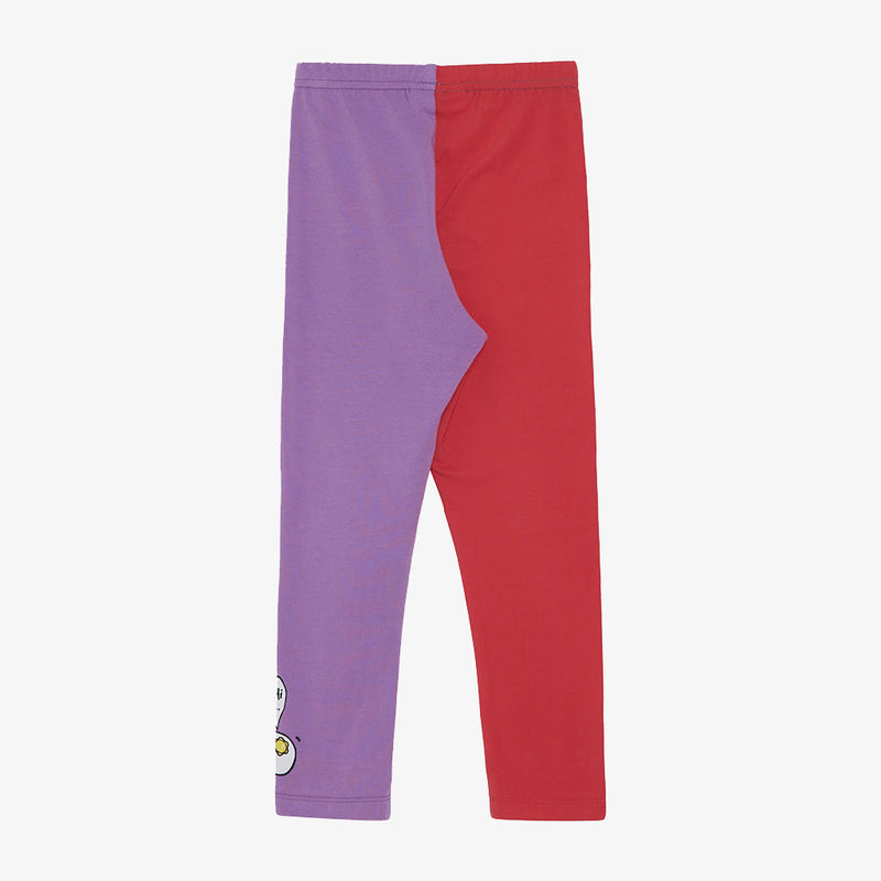 Color Block Printed High Elasticized Leggings