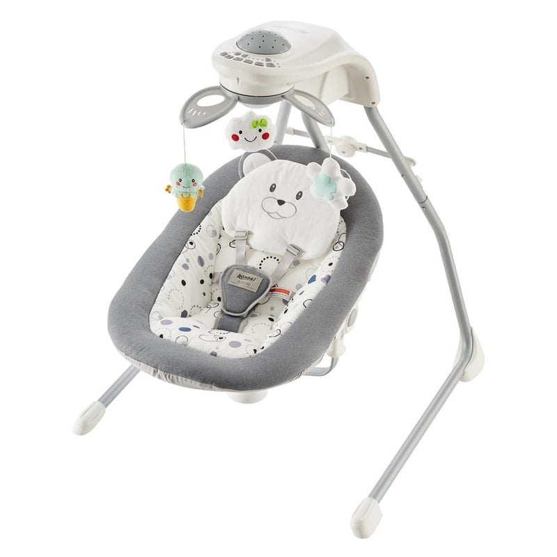 Multifunction Electric Baby Swing Infant Rocking Cradle with Lights, Music, Baby Mobile