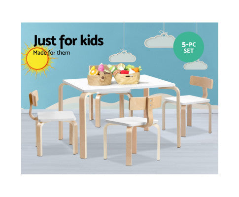 Keezi Kids Nordic 5 Piece Activity Table Set