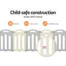 Keezi Baby Playpen 16 Panels Foldable Toddler Fence Safety Play Activity Centre