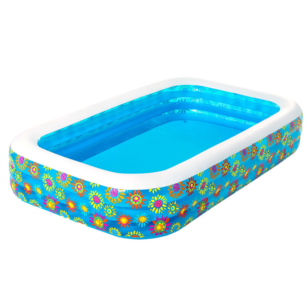 Bestway Inflatable Kids Play Pool Swimming Pool Rectangular Family Poo