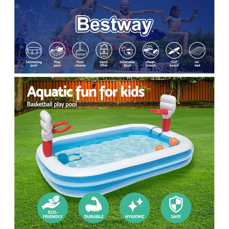 Bestway Inflatable Play Pool Kids Pool Swimming Basketball Play Pool