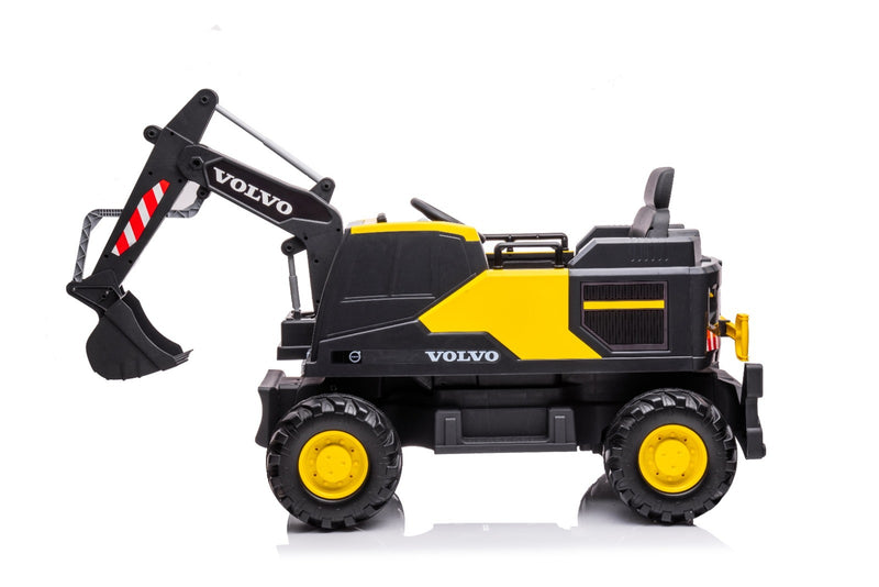 Little Riders 12V Volvo Excavator Kids Ride on Car with Electronic Digging Arm