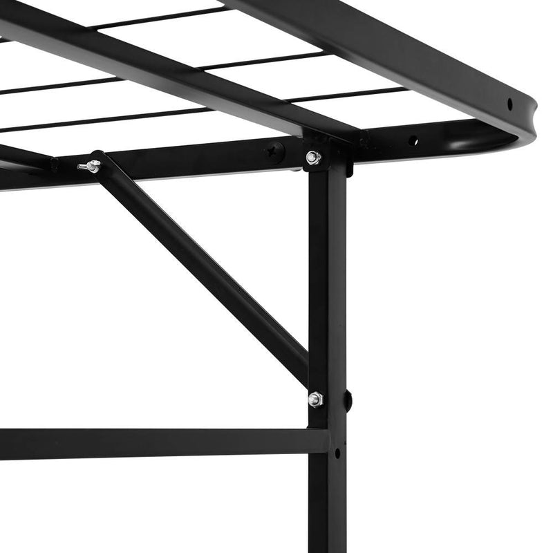 Artiss Folding Queen Metal Bed Frame - Black