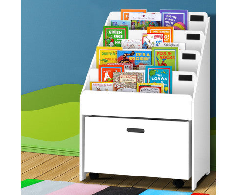 Keezi Kids Bookshelf Organiser With Storage