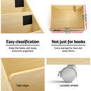 Keezi Kids Natural Wood Bookshelf Storage Organiser Bookcase Drawers Children