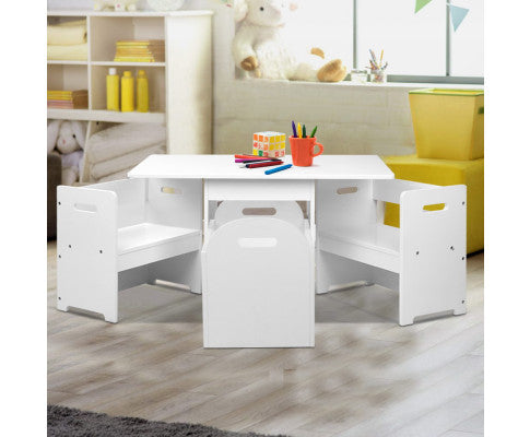 Keezi Kids Multi-function Table & Chair With Storage