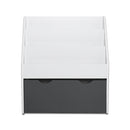 Keezi Kids Bookshelf Childrens Bookcase Organiser Storage Shelf Wooden White