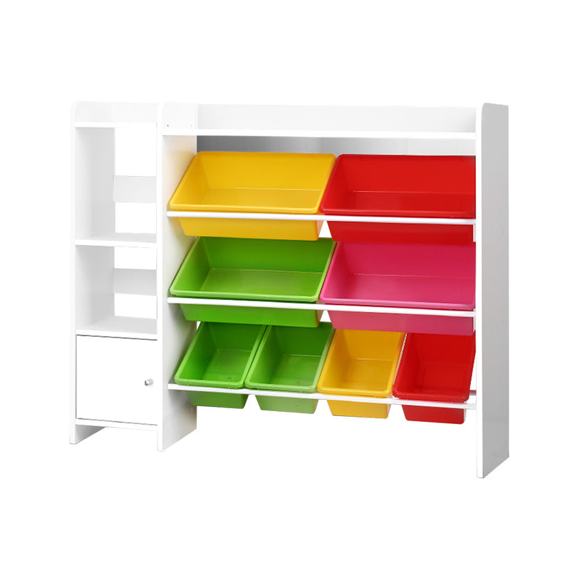Keezi Kids 8 Bin Compartment Toy Shelf Organiser