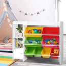 Keezi Kids 8 Bin Compartment Toy Shelf Organiser