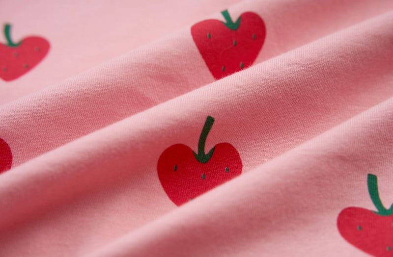 Toddler Girl Strawberry print designed T-shirt