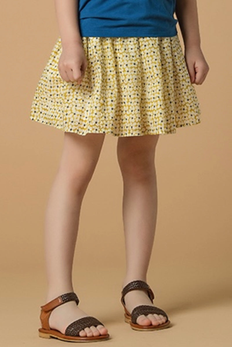Toddler Girl Daisy Printed Design Skirt