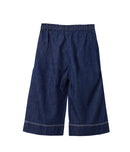 Toddler Girl Dark Denim Extra Wide Comfy Designed Pants