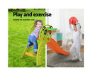 Keezi Kids Slide With Basketball Hoop Activity Center