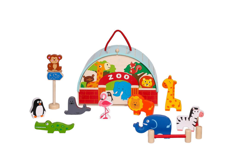 ZOO PLAYSET WITH CARRY HOUSE