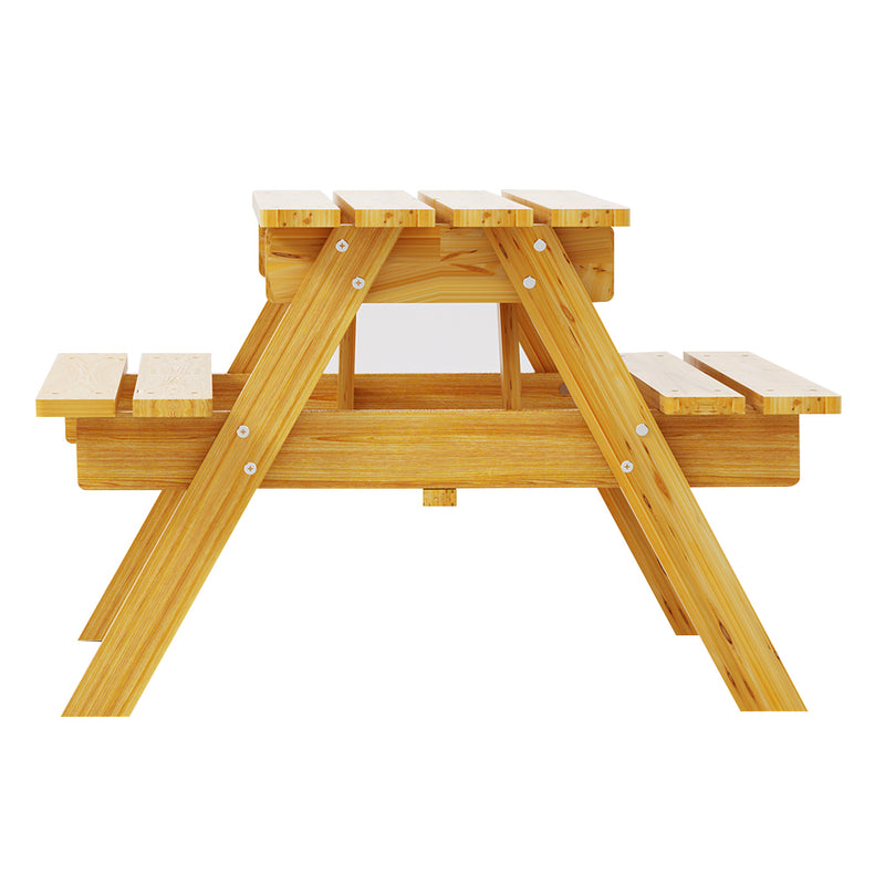 Keezi Kids Outdoor Table and Chairs Picnic Bench Seat Children Wooden Indoor