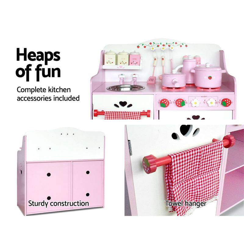 Keezi Kids Kitchen Play Set - Pink
