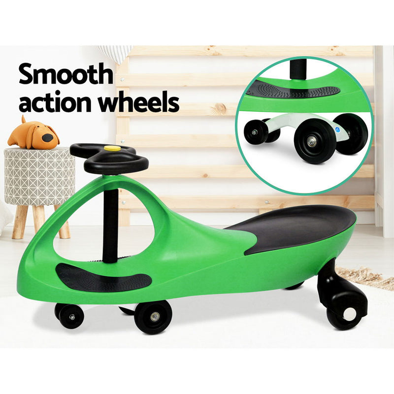 Kids Ride On Swing Car  -Green