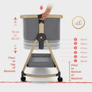 Rever Bebe Dream On Me Bassinet Co Sleeper Charcoal Grey