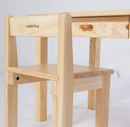 My duckling LINA Kids Study Table and Chair Set - Rubberwood