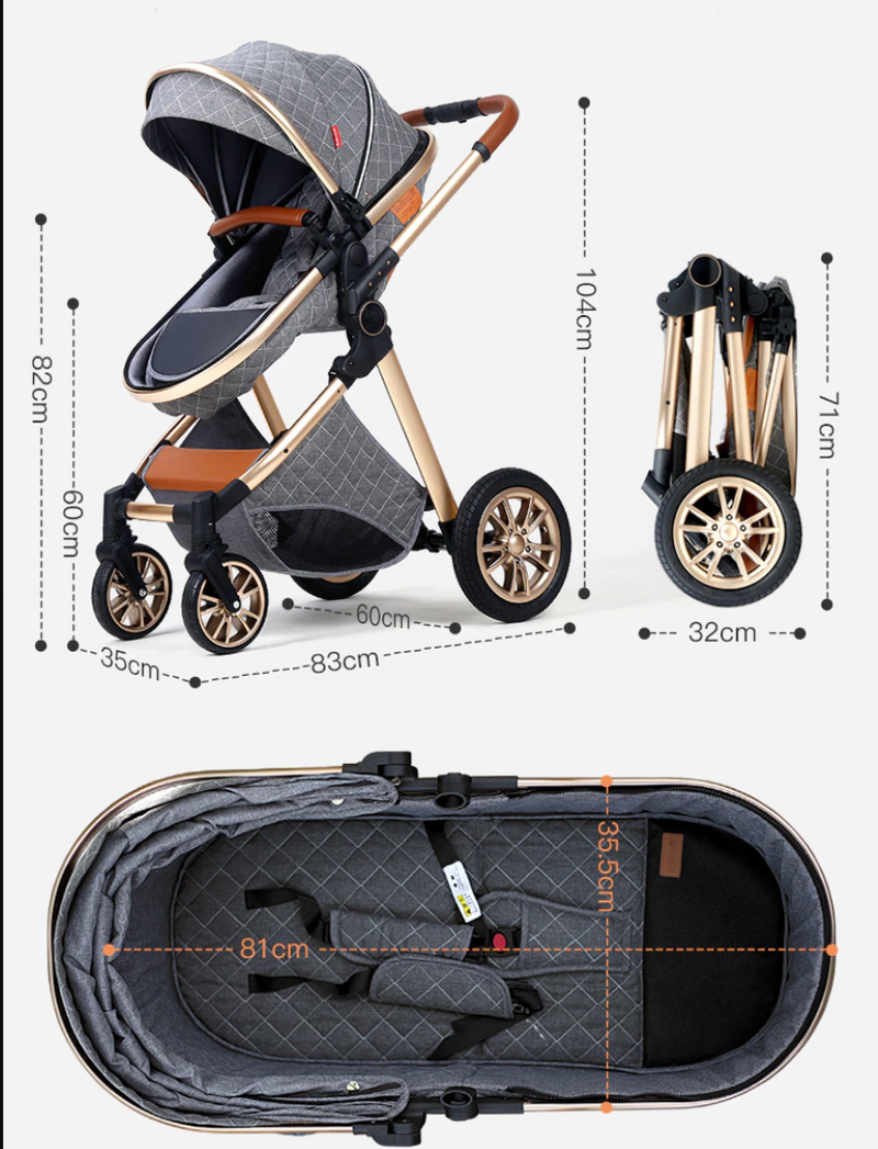 Rever Bebe harmony 3 in 1 Baby Stroller with Bassinet online Only