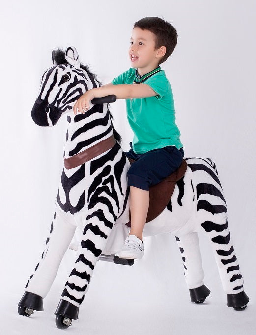 Little Riders Kids Ride On Zebra Animal Toy