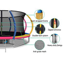 Everfit 14FT Trampoline Round Trampolines With Basketball Hoop Kids Present Gift Enclosure Safety Net Pad Outdoor Multi-coloured