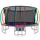 Everfit 16FT Trampoline Round Trampolines With Basketball Hoop Kids Present Gift Enclosure Safety Net Pad Outdoor Multi-coloured