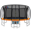 Everfit 16FT Trampoline Round Trampolines With Basketball Hoop Kids Present Gift Enclosure Safety Net Pad Outdoor Orange