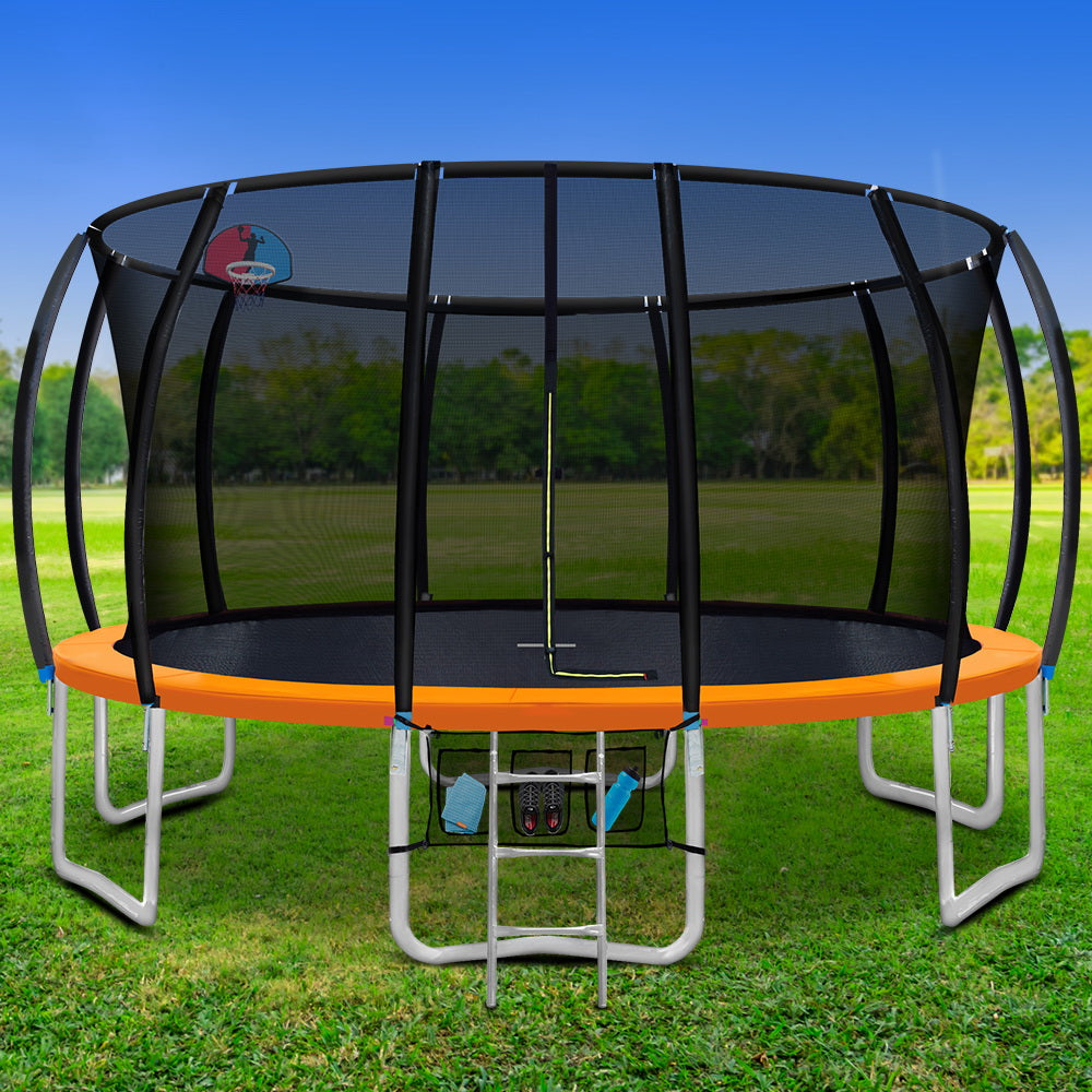 Everfit 16FT Trampoline Round Trampolines With Basketball Hoop Kids Pr