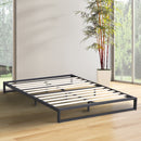 Milano Decor Florence Metal Bed Frame Mattress Base Platform Modern Black - Double - Black