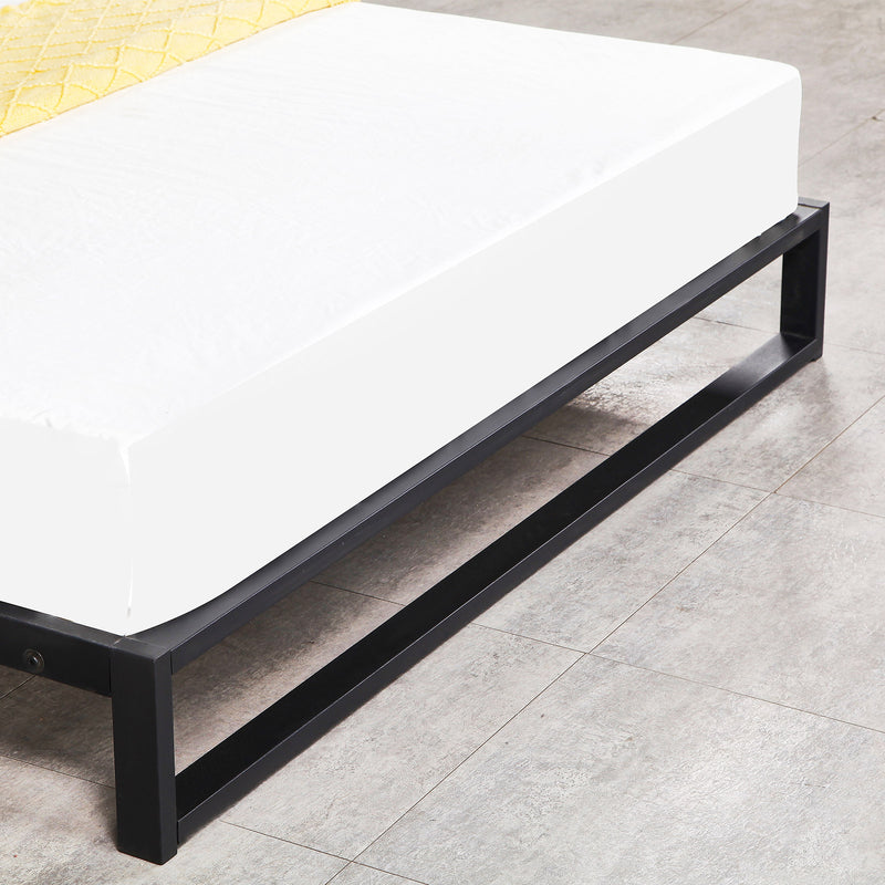Milano Decor Florence Metal Bed Frame Mattress Base Platform Modern Black - Double - Black