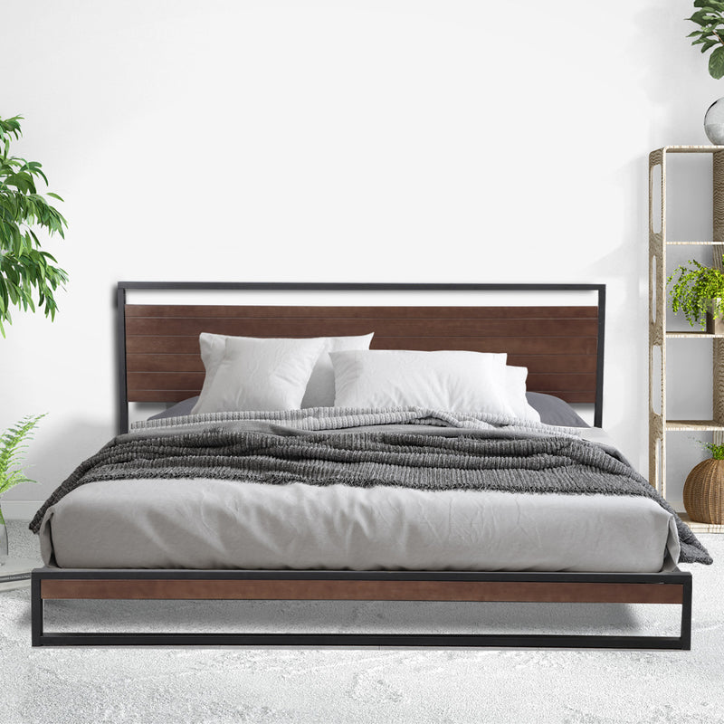 Azure Bed Frame + Comforpedic Mattress + 250GSM Bamboo Quilt Package Deal Set - Double