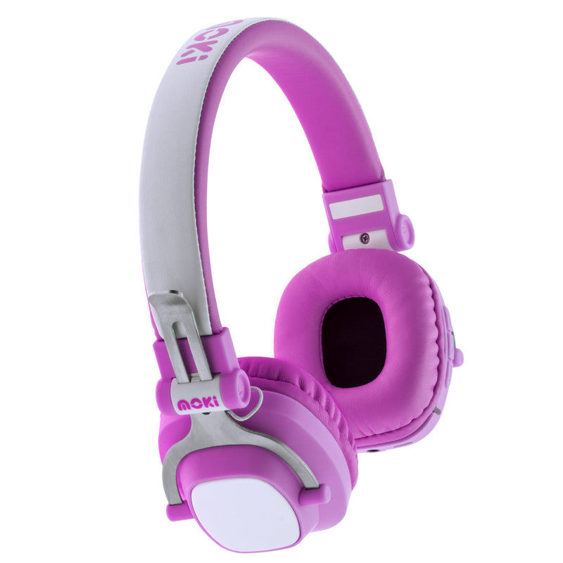 MOKI EXO Kids Bluetooth Headphones - Pink