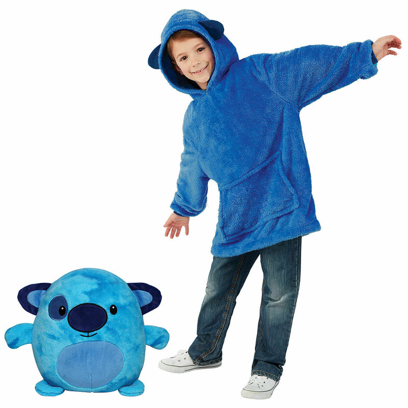 Kids Comfy Blanket Hoodie Ultra Plush Giant Sweatshirt Huggle Fleece Warm Hooded