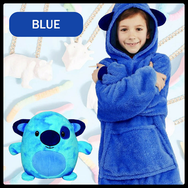 Kids Comfy Blanket Hoodie Ultra Plush Giant Sweatshirt Huggle Fleece Warm Hooded