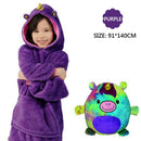 Kids Comfy Blanket Hoodie Ultra Plush Giant Sweatshirt Huggle Fleece Warm Hooded