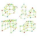 156Pcs Kids Construction Fortress Building Kit DIY Build Your Own Den Toy Gifts