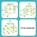 156Pcs Kids Construction Fortress Building Kit DIY Build Your Own Den Toy Gifts