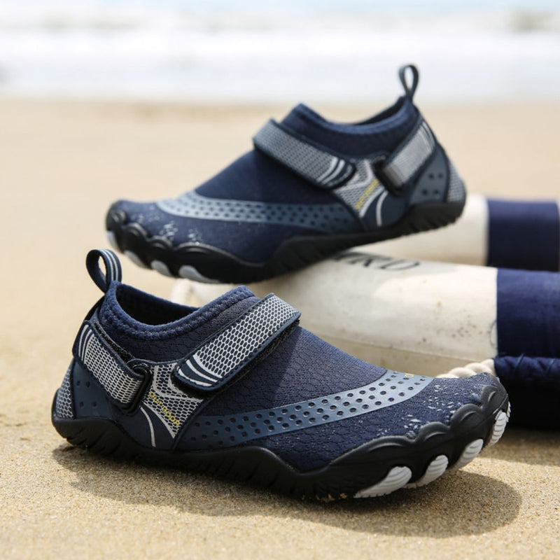 Kids Water Shoes Barefoot Quick Dry Aqua Sports Shoes Boys Girls - Blue Size Bigkid US4 = EU36