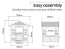 ROVO KIDS Cubby House Wooden Outdoor Playhouse Cottage Play Children Timber