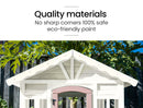 ROVO KIDS Cubby House Wooden Outdoor Playhouse Cottage Play Children Timber