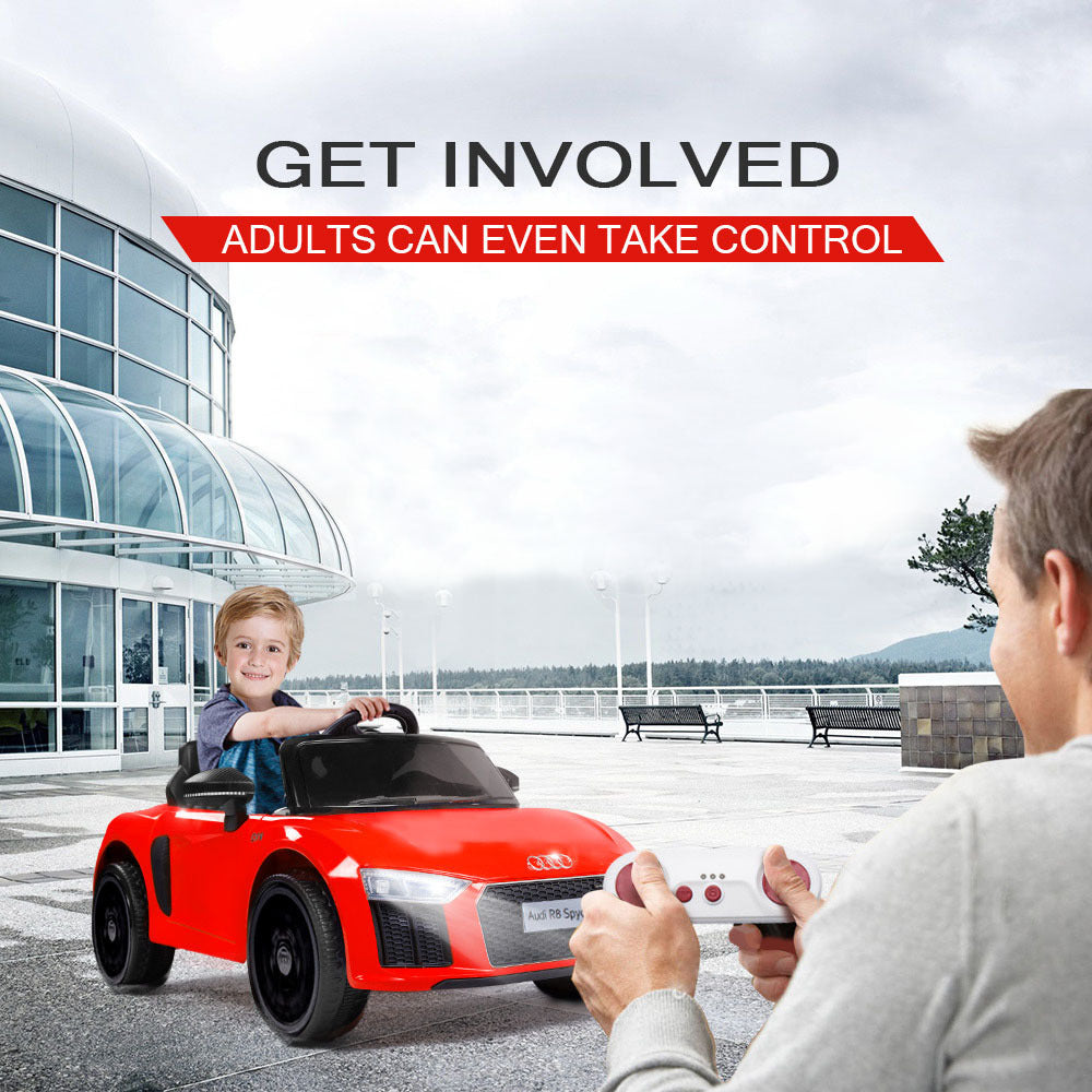 Rovo Kids Kids Ride On Car Licensed AUDI R8 SPYDER Battery Electric To