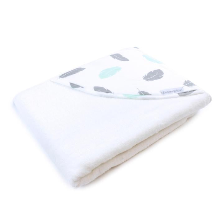 Bubba Blue Feathers Organic Cotton Hooded Towel 104871