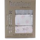 Bubba Blue Ee 3Pk Pink Muslin Wrap