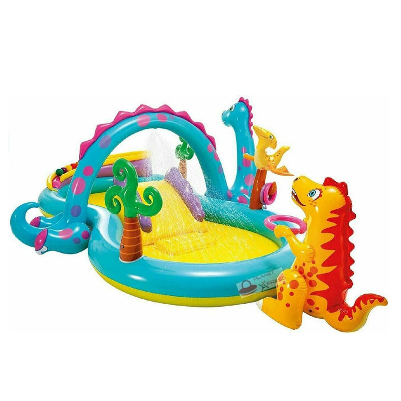 INTEX Dinoland Inflatable Play Centre Paddling Pool Water Slide 5713