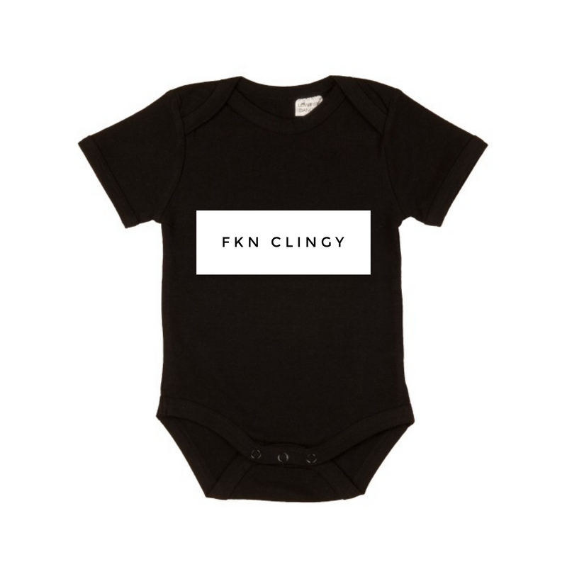 MLW By Design - FKN CLINGY™ Bodysuit | White Print | Newborn